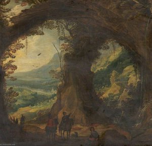 Landscape With Travellers — Joos De Momper
