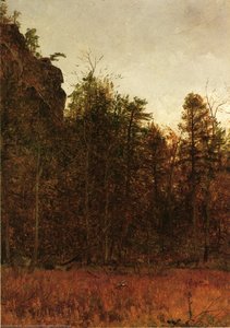 A Grey Day Under The Cliff — Thomas Worthington Whittredge