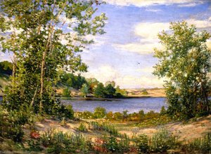 A View Across The Lake, Saugatuck, Michigan (also Known As Lake Wildflowers, Saugatuck, Michigan) — Joseph Kleitsch