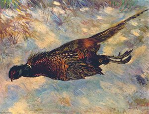 Pavo Real Muerto En La Nieve — Pierre-auguste Renoir