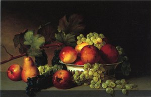 Still Life: Apples, Grapes, Pear — James Peale