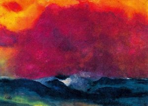 Sea With Red Sky — Emile Nolde