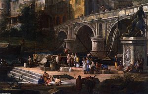 View Of A River Port — Luca Carlevaris