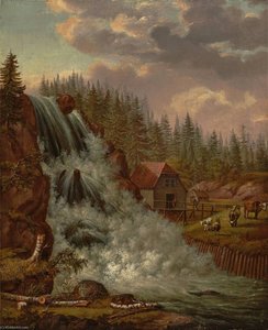 Norsk Landskap, Rogna Vannfall — Johan Christian Claussen Dahl