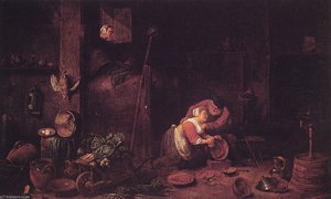 Der Alte Und Die Kuchenmagd — Ferdinand Georg Waldmüller