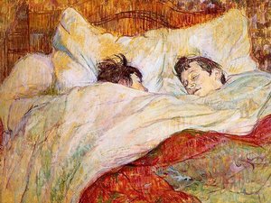 En La Cama — Comte Henri Marie Raymond De Toulouse-lautrec-monfa