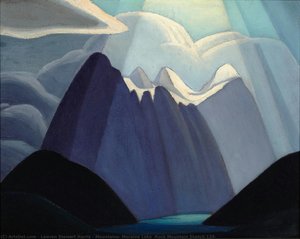 Mountains, Moraine Lake (rock Mountain Sketch 129) — ローレン・スチュアート・ハリス