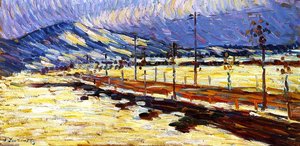 Road In Füssen - Snowy Landscape — Alexej Von Jawlensky