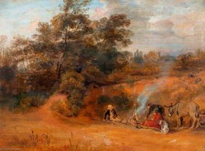 Gypsies With Two Donkeys And A Dog — Sir David Wilkie