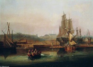 The Shipyard At Hessle Cliffs, East Riding Of Yorkshire — John Wilson Carmichael