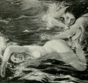 The Pursuit - Nudes Swimming — Charles Haslewood Shannon