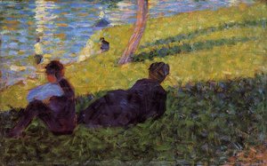 Studium "un Dimanche Après Midi Na Wyspie Grande Jatte" — Georges Pierre Seurat