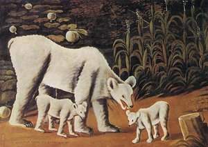 Mother Bear With Her Cubs — Niko Pirosmani