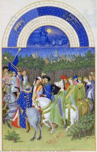 Les Tres Riches Heures Du Duc De Berry - Mai (may). Illumination Auf Vellum. — Pol De Limbourg