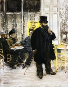 Bohemians At The Cafe — Jean-françois Raffaelli