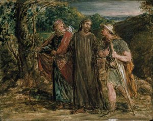 Sketch For 'christ's Appearance To The Two Disciples Journeying To Emmaus' — John Linnell