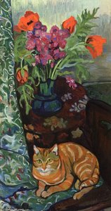 Bouquet And A Cat — Suzanne Valadon