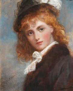 Bust Study Of An Unknown Young Girl — Richard Buckner