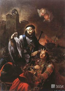 St. Francis Of Solano Baptizing Indians — Johann Lucas Kracker