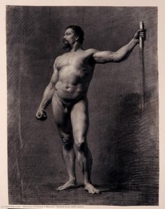 Naked Man With Spear — Mariano Fortuny Y Marsal