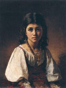Portrait Of A Gypsy Girl — Alexei Alexeievich Harlamoff
