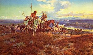 The Wagons, (painting) — Charles Marion Russell