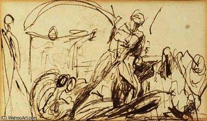 Studies Of Warriors In Combat — George Romney