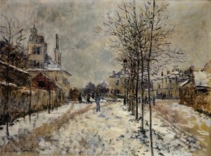 El Boulevard De Pontoise En Argenteuil, Efecto Nieve — Claude Monet