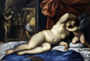 Venus And Cupid At Vulcan's Forge — Jacopo Palma Il Giovane