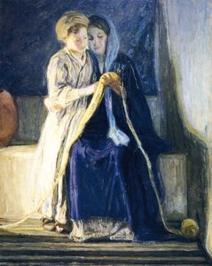 Christ And His Mother Studying The Scriptures — Henry Ossawa Tanner