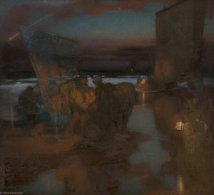 Shrimpers At Night — William Shackleton