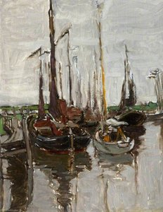 The Boats At Volendam, Holland — Georgina Moutray Kyle