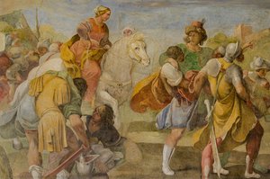 Erminia Hall: The Ride Of Erminia Towards Jerusalem With The Knights Who Carry Dying Tancredi — Alessandro Tiarini