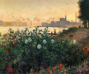 Argenteuil, Flowers By The Riverbank — Claude Monet