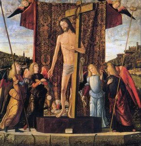 Kristus Med Symbolet På Lidelsen Omringet Av Engelser — Vittore Carpaccio