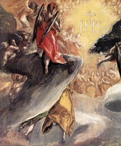 La Adoración Del Nombre De Jesús (detalle) — El Greco