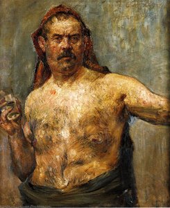 Self Portrait With A Glass — Lovis Corinth
