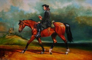 John Wesley (1703–1791), Riding A Horse Whilst Reading A Book — Richard Gilmore Douglas