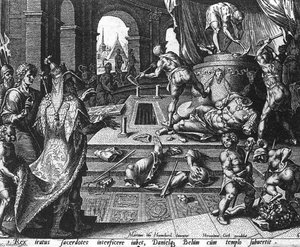 Destruction Of The Statue Of Bel — Cornelis Cort