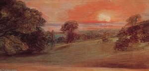 Evening Landscape At East Bergholt — John Constable