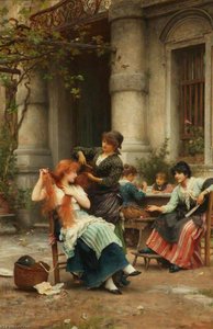 An Al Fresco Toilette — Samuel Luke Fildes
