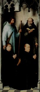 Triptych Of The Mystical Marriage Of St. Catherine Of Alexandria: The Founder Jacob De Kueninc And Anthony Seghers — Memling, Hans