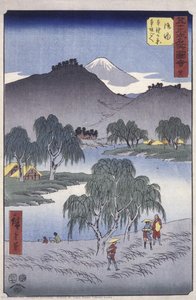 Station 36, Goyu; Kyoka Tokaido Series — Utagawa Hiroshige