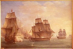 Combat De La Minerve Contre Quatre Batiments Anglais.7 Fevrier 1779 — Pierre Julien Gilbert