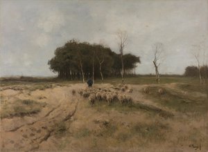 On The Heath Near Laren, Anton Mauve, 1887 — Anton Mauve