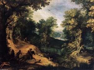 The Stag Hunt — Paulus Bril