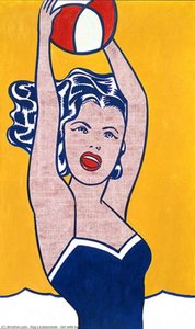 Pige På En Bold — Roy Lichtenstein