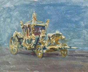 Study Of The Gold Coach In The Palace Yard — Sir Alfred James Munnings
