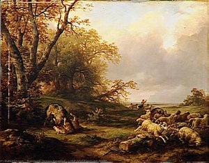 Loup Devorant Une Brebis — Jacques Raymond Brascassat