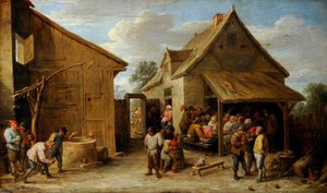 The Yard Of An Inn — David Teniers Ii Le Jeune